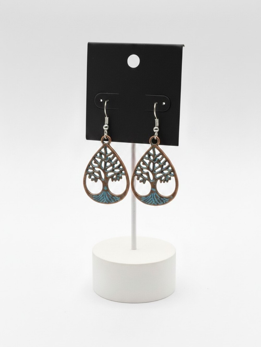 Bohemian Aged Copper Tree of Life Earrings